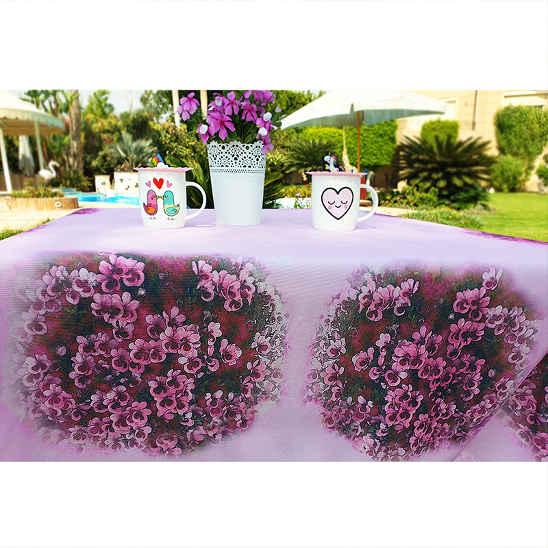 Pink Flowers Tablecloth